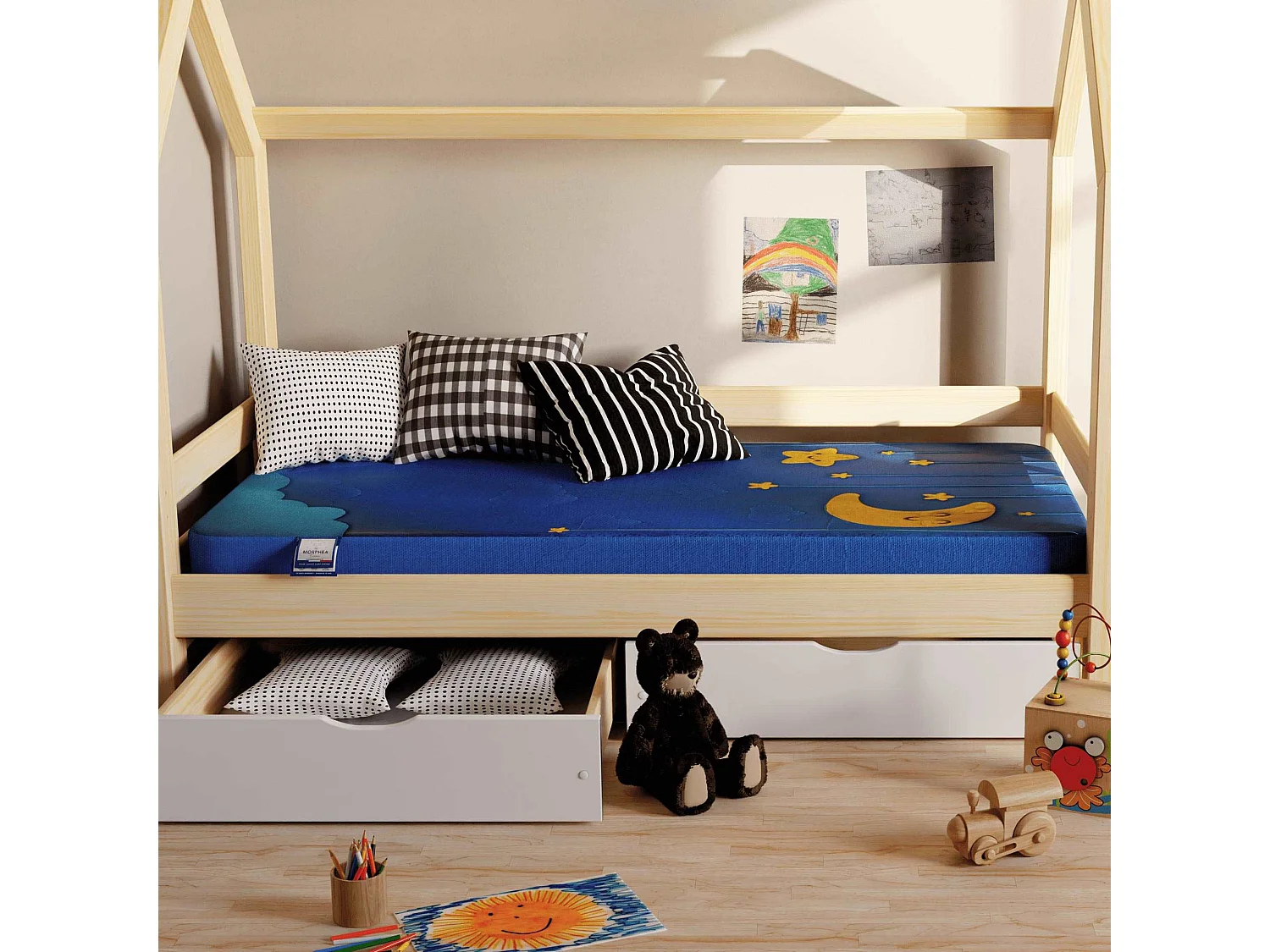 Matelas bébé mousse et latex 70x140 épais 10cm