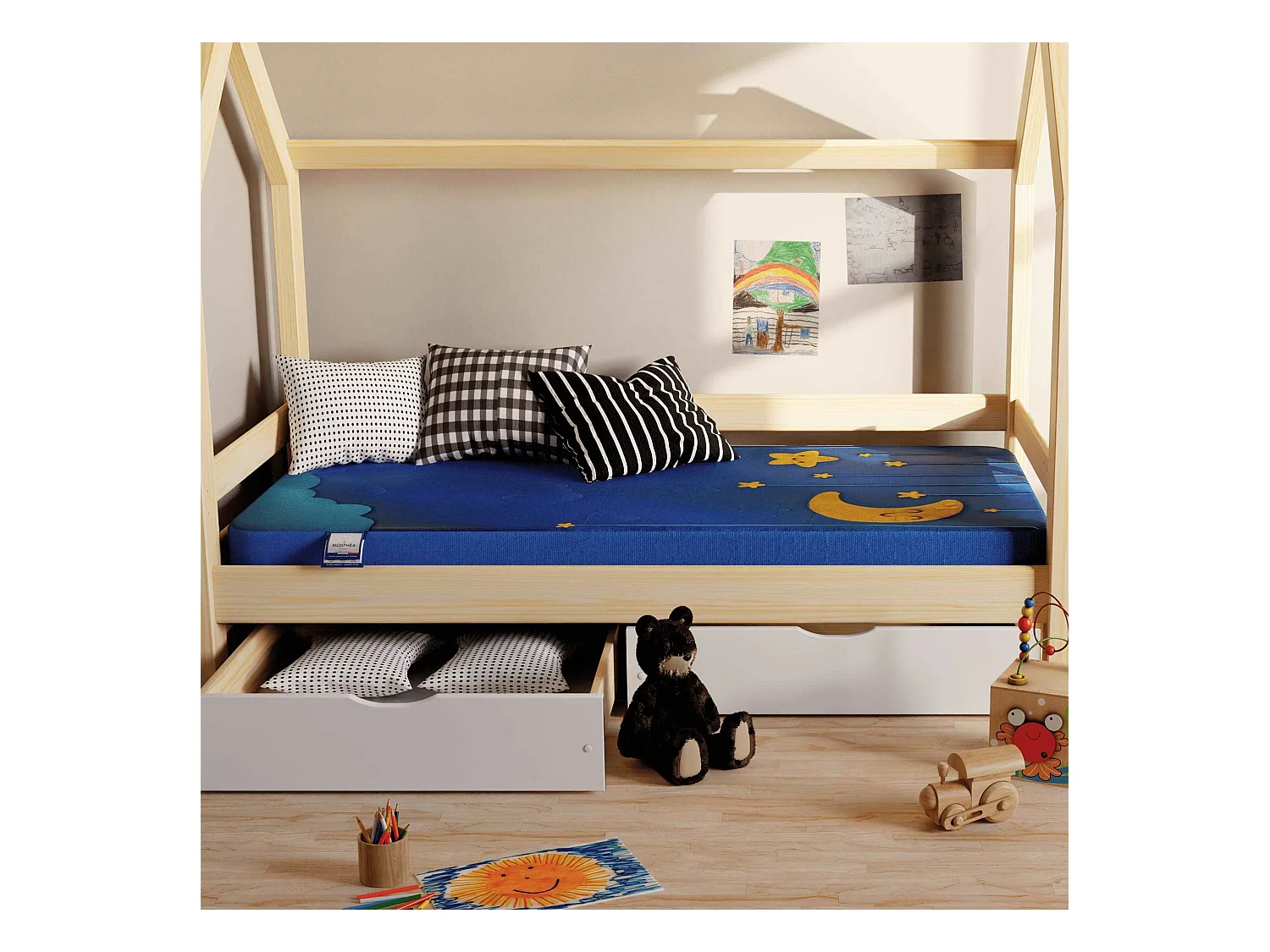 Matelas bébé mousse et latex 70x140 épais 10cm