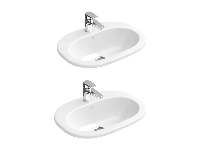 Lot de deux vasques à encastrer VILLEROY ET BOCH O.Novo Blanc