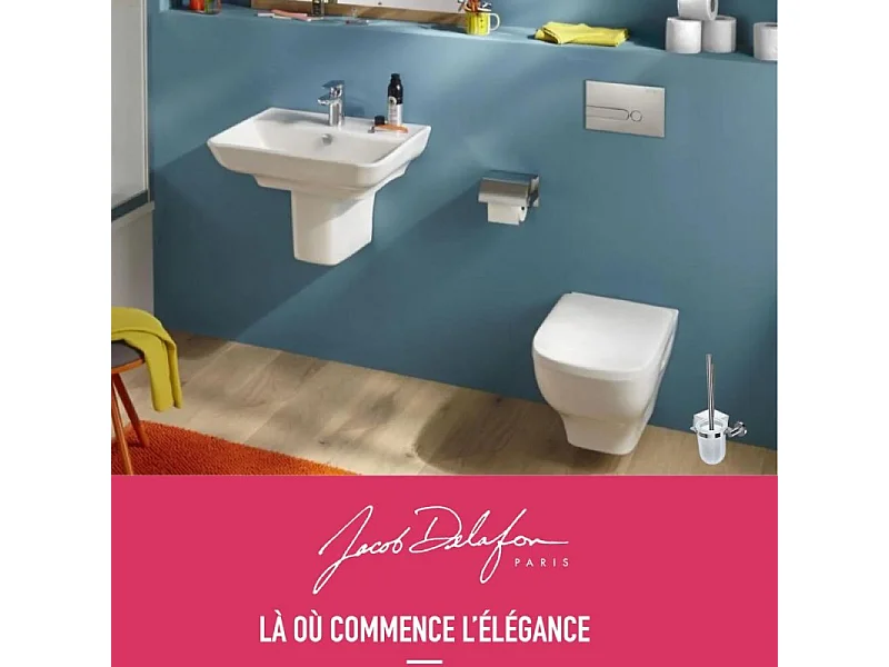 Porte-balai JACOB DELAFON - Collection Eo Classique Noir mat