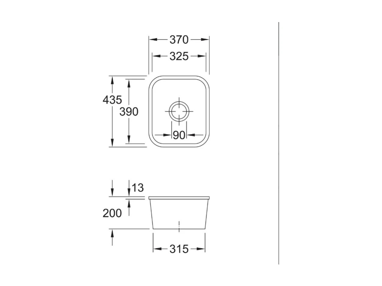 Evier 1 bac VILLEROY ET BOCH Cisterna 45 Blanc CeramicPlus avec vidage manuel