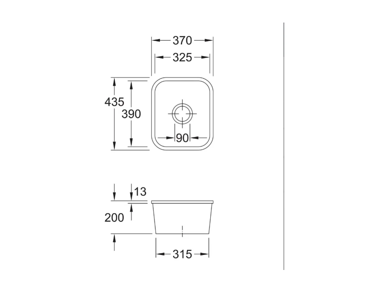 Evier 1 bac VILLEROY ET BOCH Cisterna 45 Blanc CeramicPlus avec vidage manuel