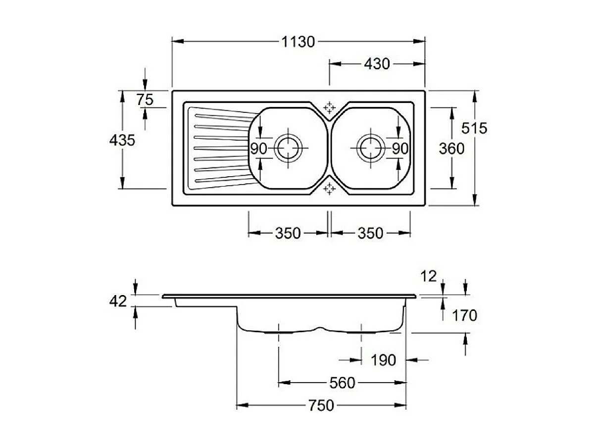 Evier VILLEROY ET BOCH Nestor Plus + Robinet cuisine GROHE Minta