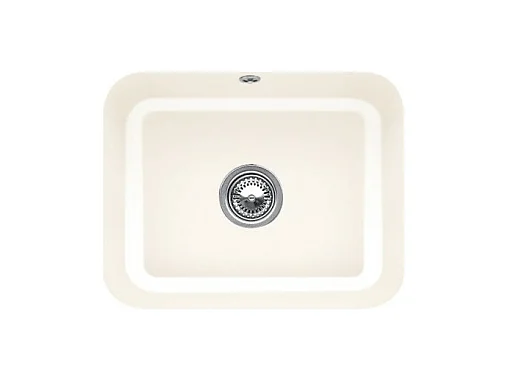 Evier 1 bac VILLEROY ET BOCH Cisterna 60C Crème CeramicPlus avec vidage auto