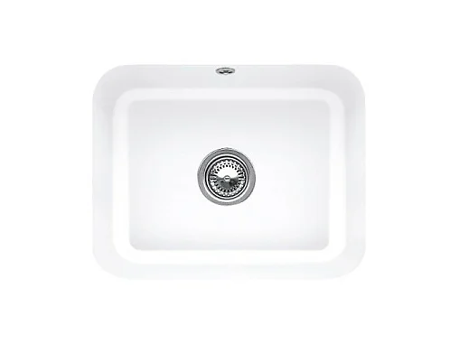Evier 1 bac VILLEROY ET BOCH Cisterna 60C Blanc CeramicPlus avec vidage manuel