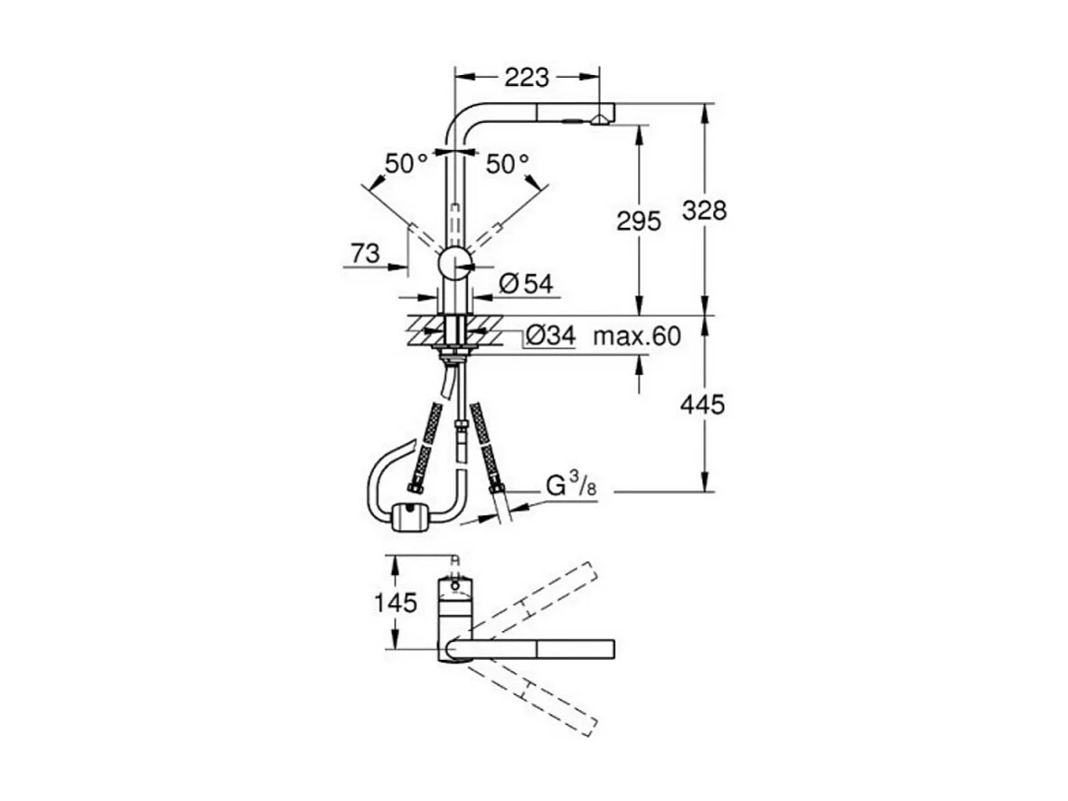 Evier VILLEROY ET BOCH Tudor + Robinet cuisine GROHE Minta