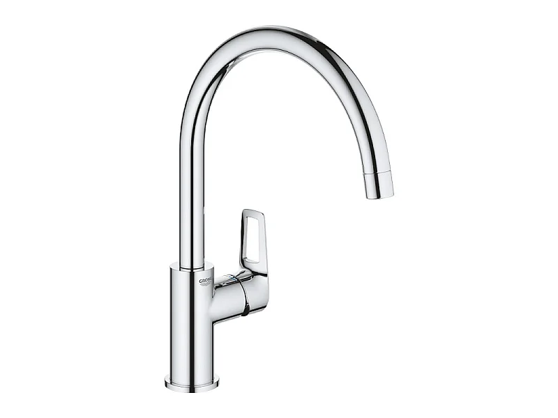 Evier cuisine 1 bac Villeroy et Boch Tudor + Mitigeur cuisine bec haut Grohe Bauloop