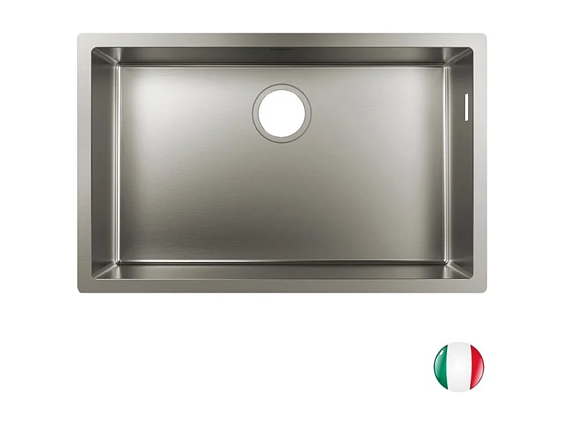 Evier à encastrer sous plan 1 bac HANSGROHE S71 660 sans vidage inox