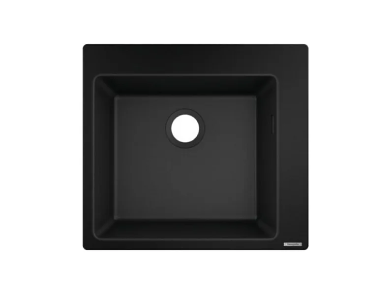 Evier à encastrer 1 bac HANSGROHE S51 450 sans vidage noir graphite