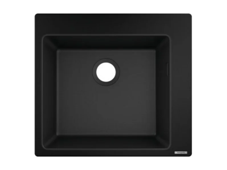 Evier à encastrer 1 bac HANSGROHE S51 450 sans vidage noir graphite