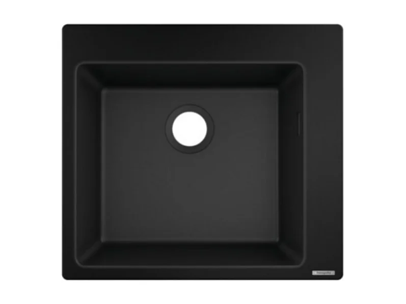 Evier à encastrer 1 bac HANSGROHE S51 450 sans vidage noir graphite