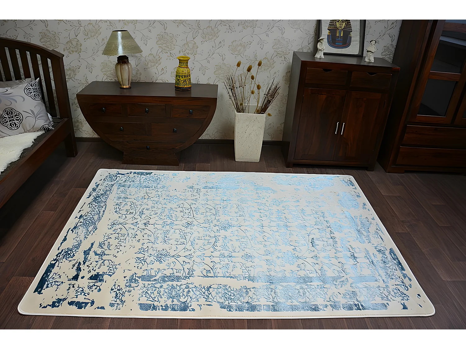 Tapis ACRYLIQUE MANYAS 0920 Ivoire/Bleu 200x300 cm