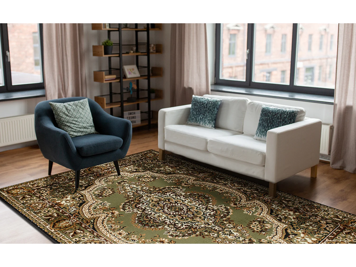 BCF Rug Morad WIOSNA Classic Ornament - verde 160x220 cm