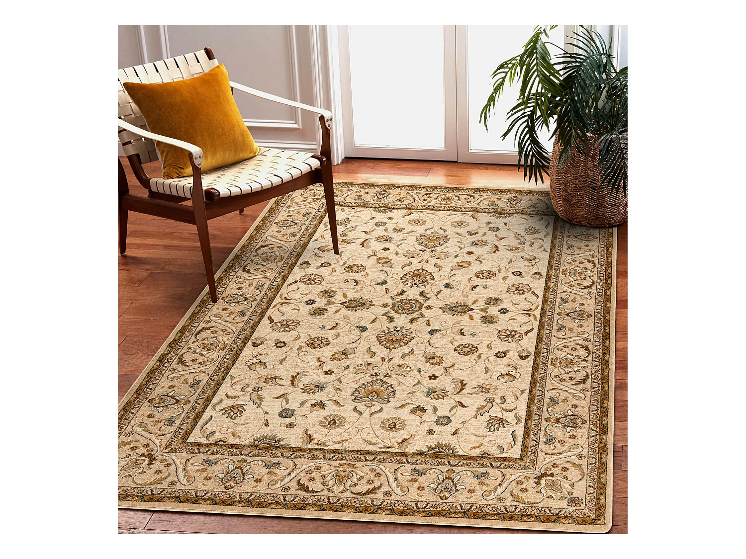 Tapijt OMEGA ARIES bloemen parel 170x235 cm