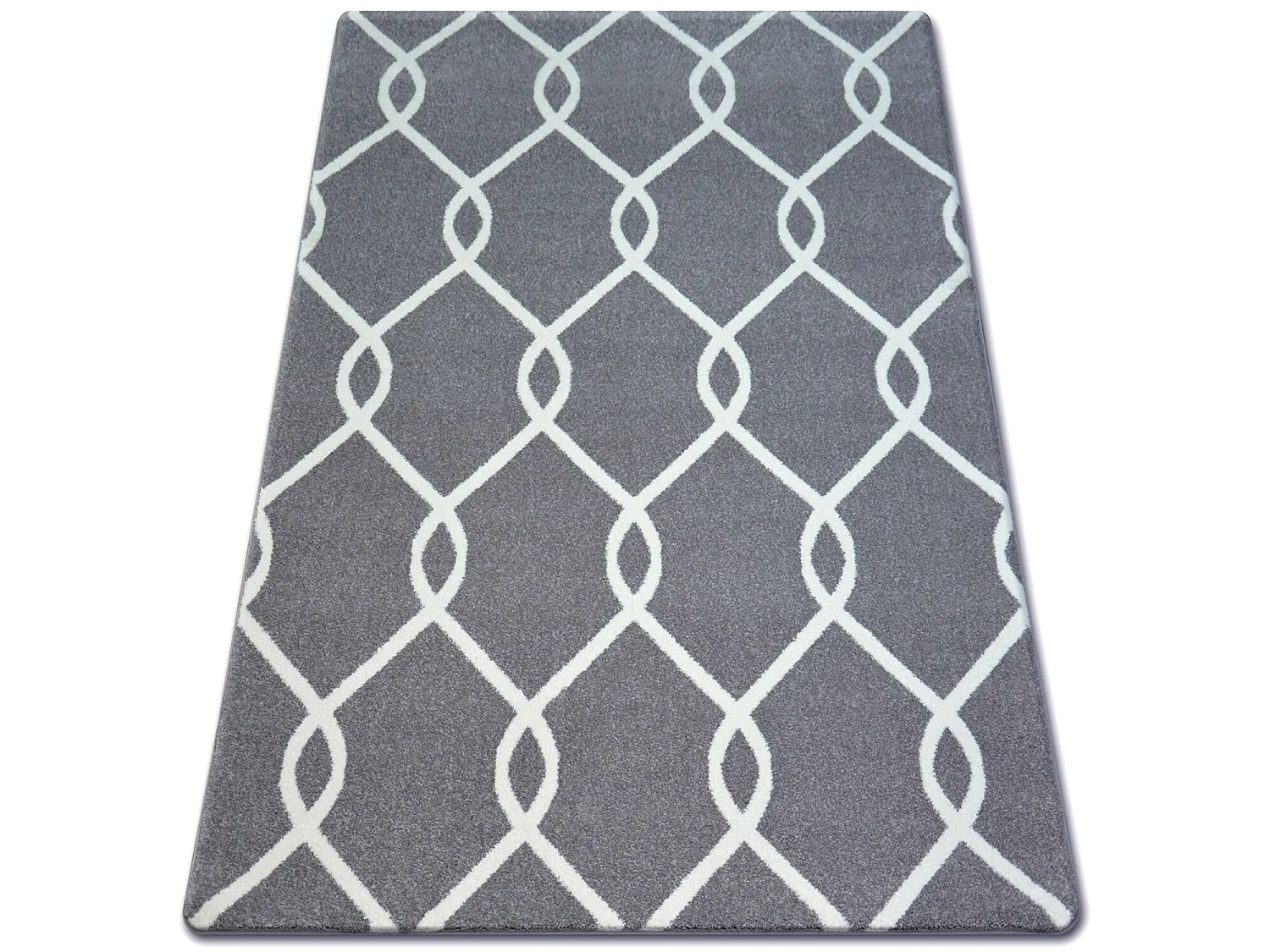 Tapis SKETCH - F934 gris et crème trellis 160x220 cm