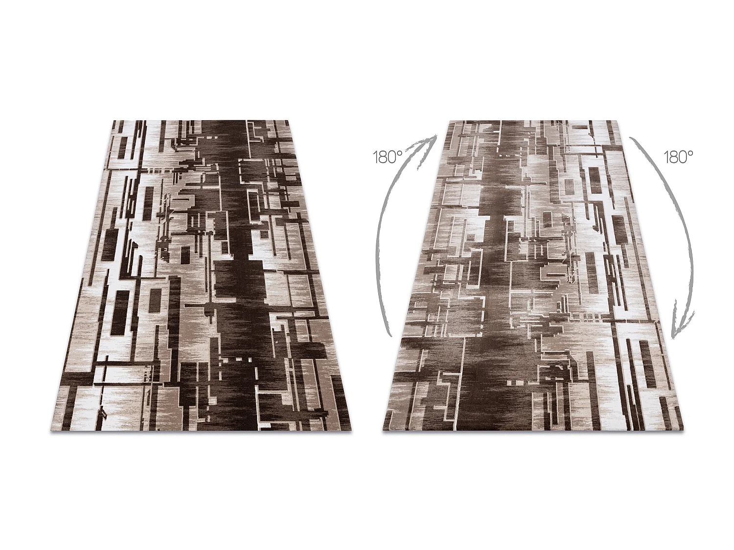 Tapijt ACRYL USKUP Geometrisch , 9481 beige  80x300 cm