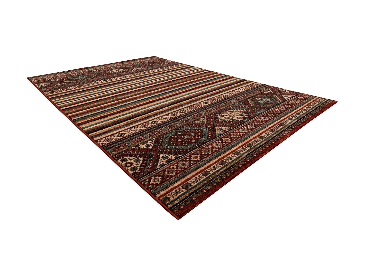 Tapis en laine KASHQAI 4356 300 ethnique bordeaux 80x160 cm