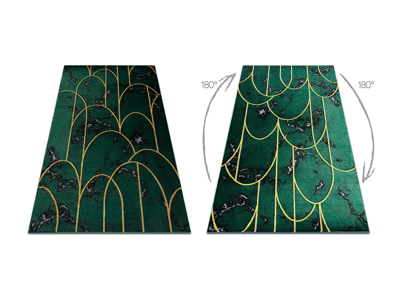 Tapis EMERALD exclusif 1016 glamour, élégant art deco, marbre boutei 180x270 cm