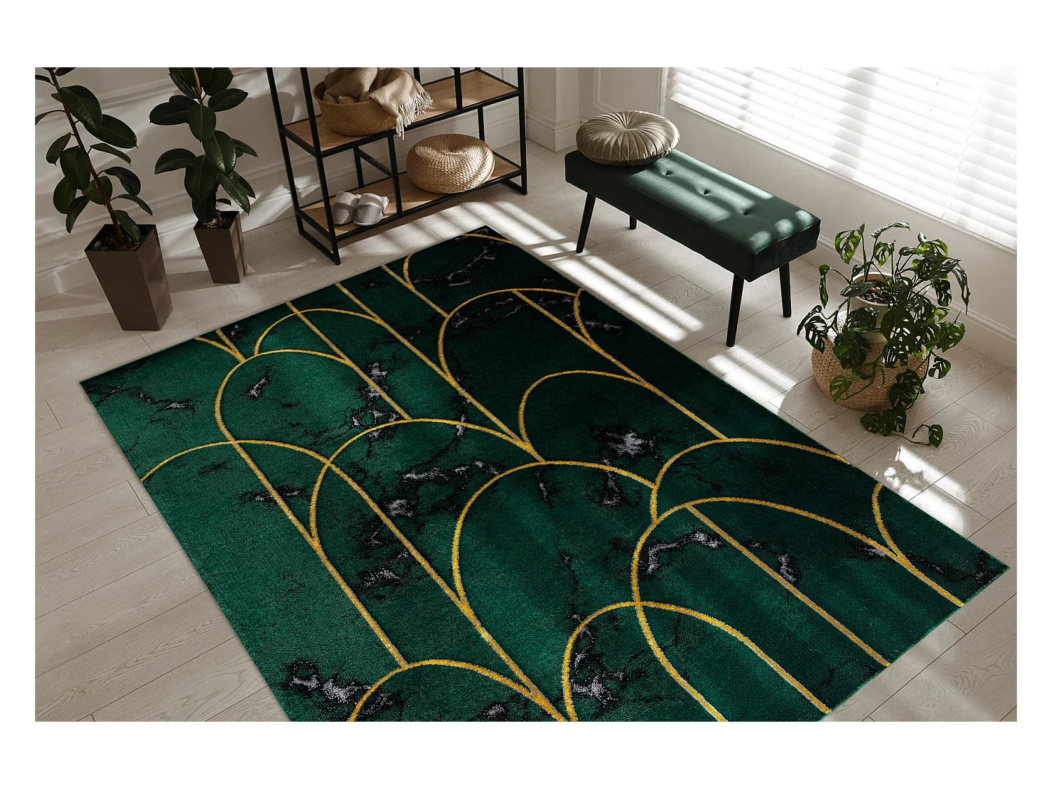 Tapis EMERALD exclusif 1016 glamour, élégant art deco, marbre boutei 180x270 cm