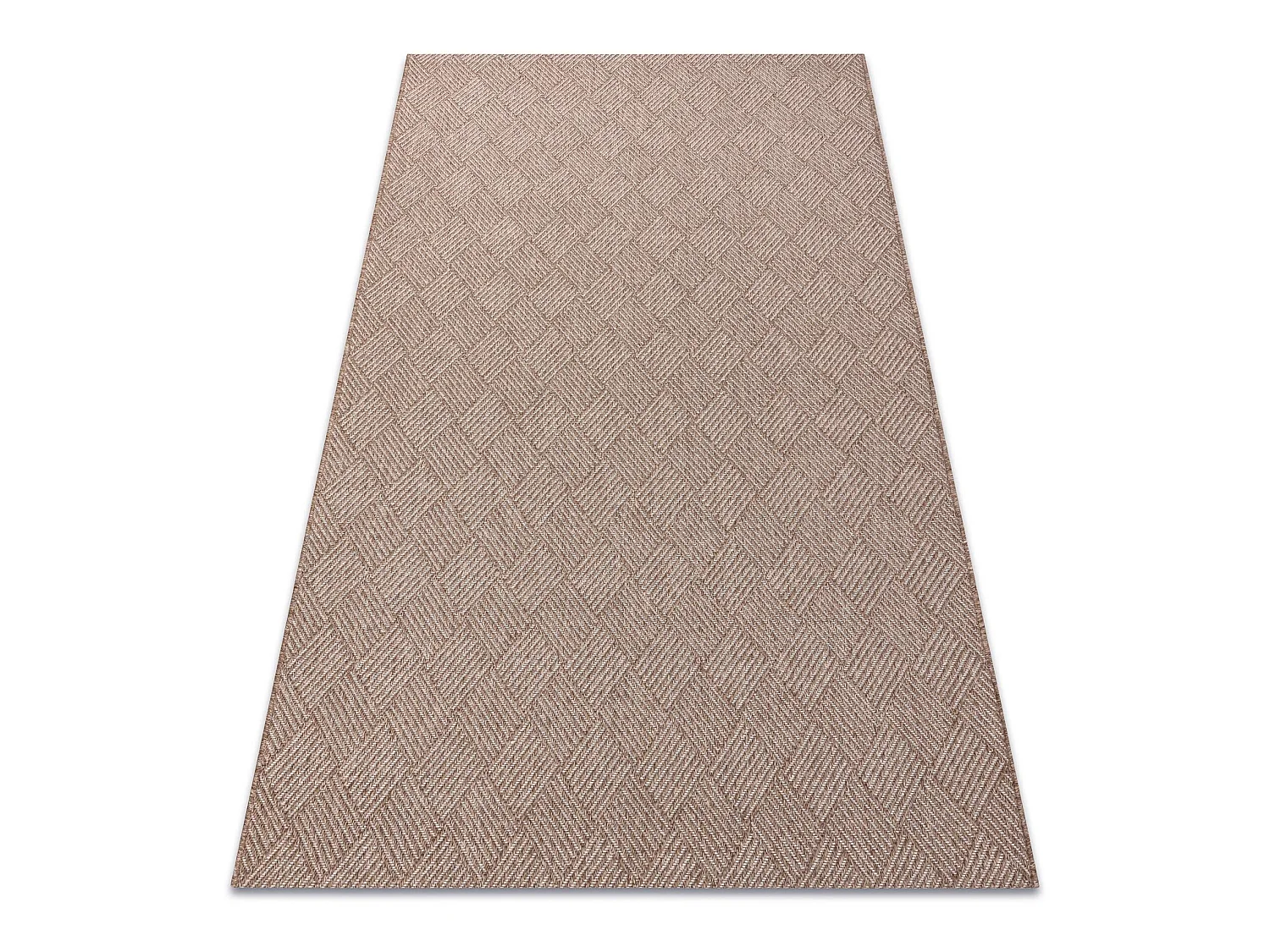 Tapijt HOUSE SISAL 40350 Ruit , plat te weven, wol efecte beige  180x270 cm