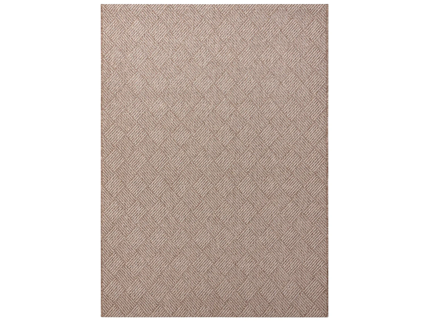 Tapijt HOUSE SISAL 40350 Ruit , plat te weven, wol efecte beige  180x270 cm