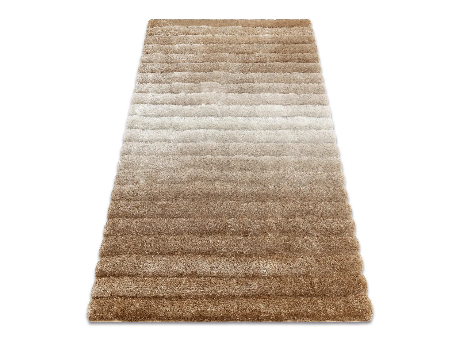 Tapis moderne FLIM 007-B2 shaggy, Rayures - Structural beige 120x160 cm