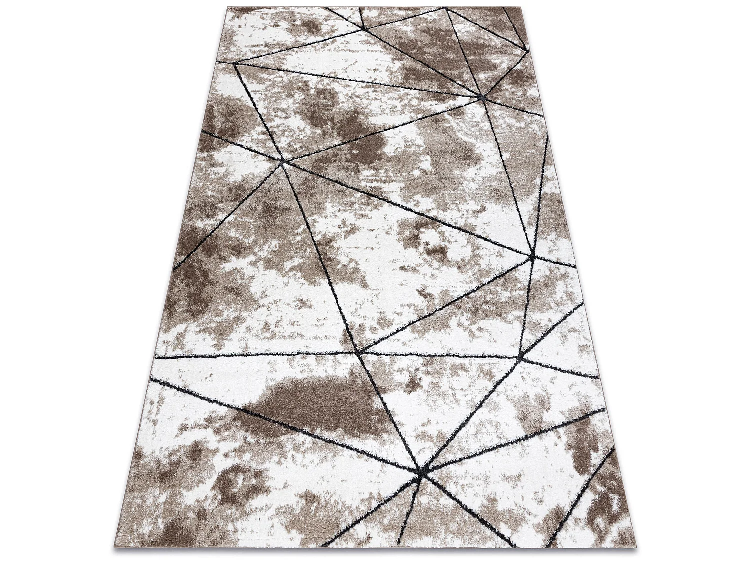 Tapijt modern COZY Polygons, geometrisch , drieho - Structureel, twee  160x220 cm