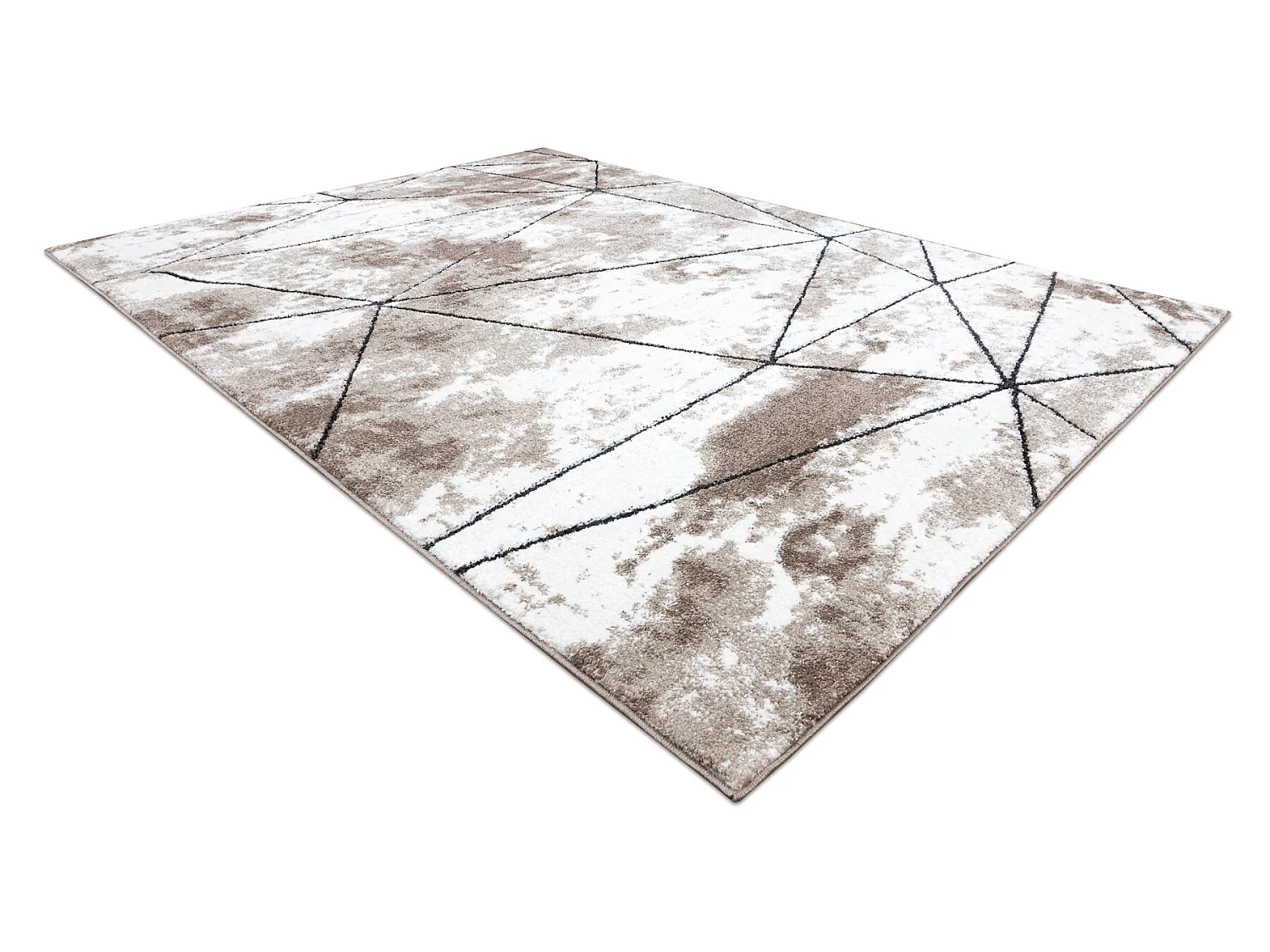 Tapijt modern COZY Polygons, geometrisch , drieho - Structureel, twee  160x220 cm