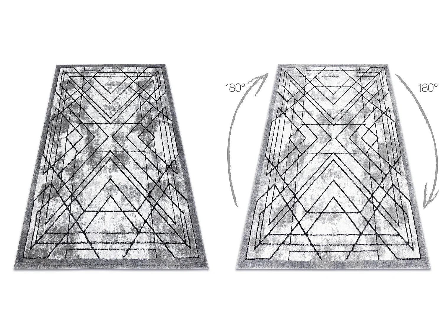 Tapis moderne COZY Tico, géométrique - Structural deux niveaux de mo 280x370 cm