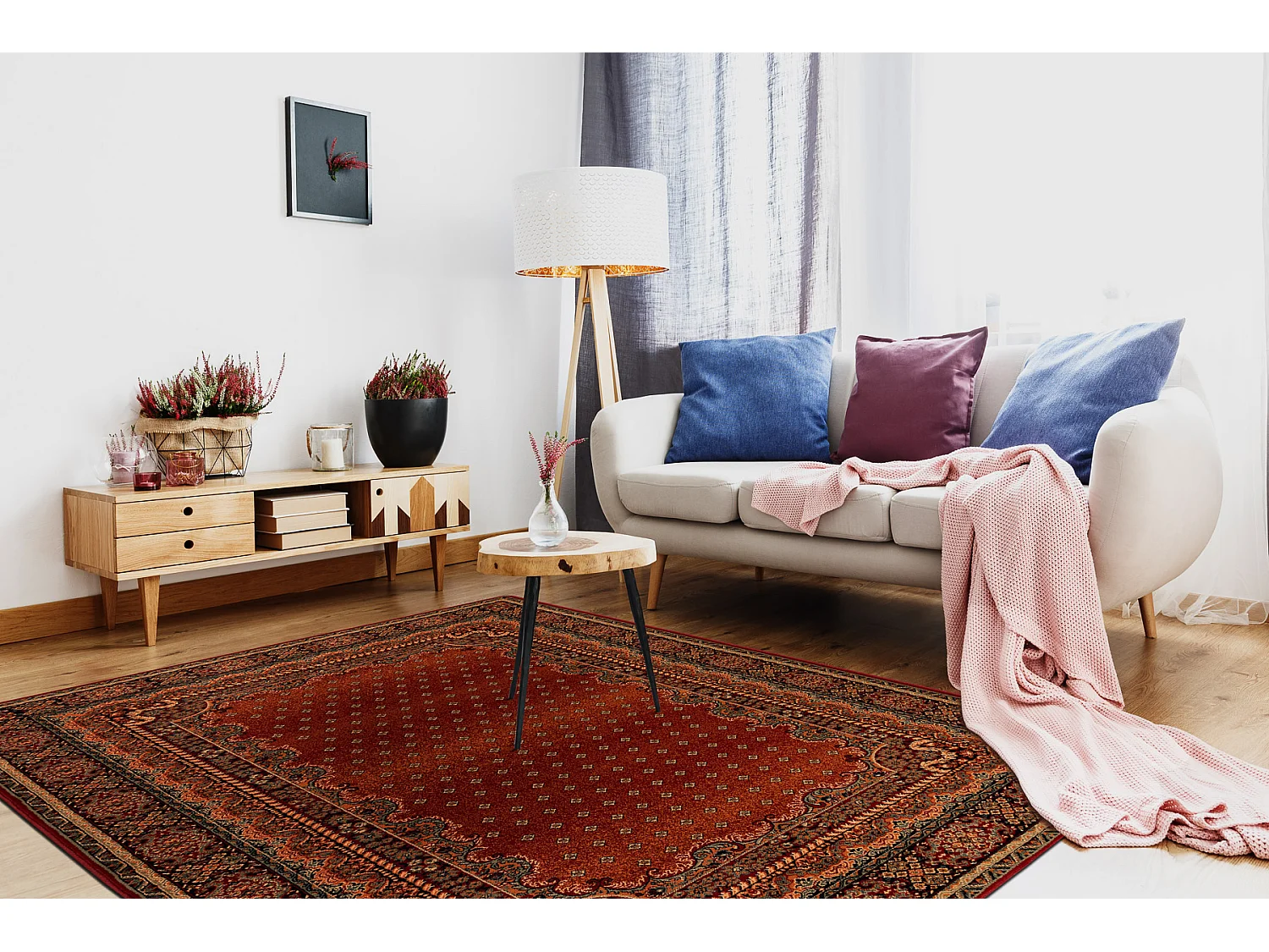 Tapis en laine POLONIA BARON bourgogne  170x235 cm