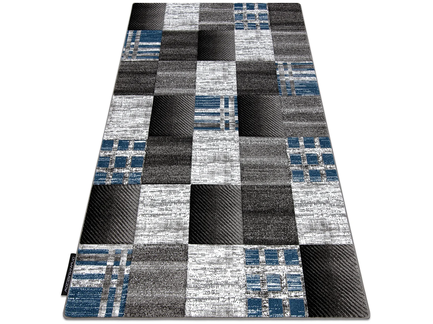 Tapijt ALTER Siena Vierhoeken , geruite blauw 180x270 cm