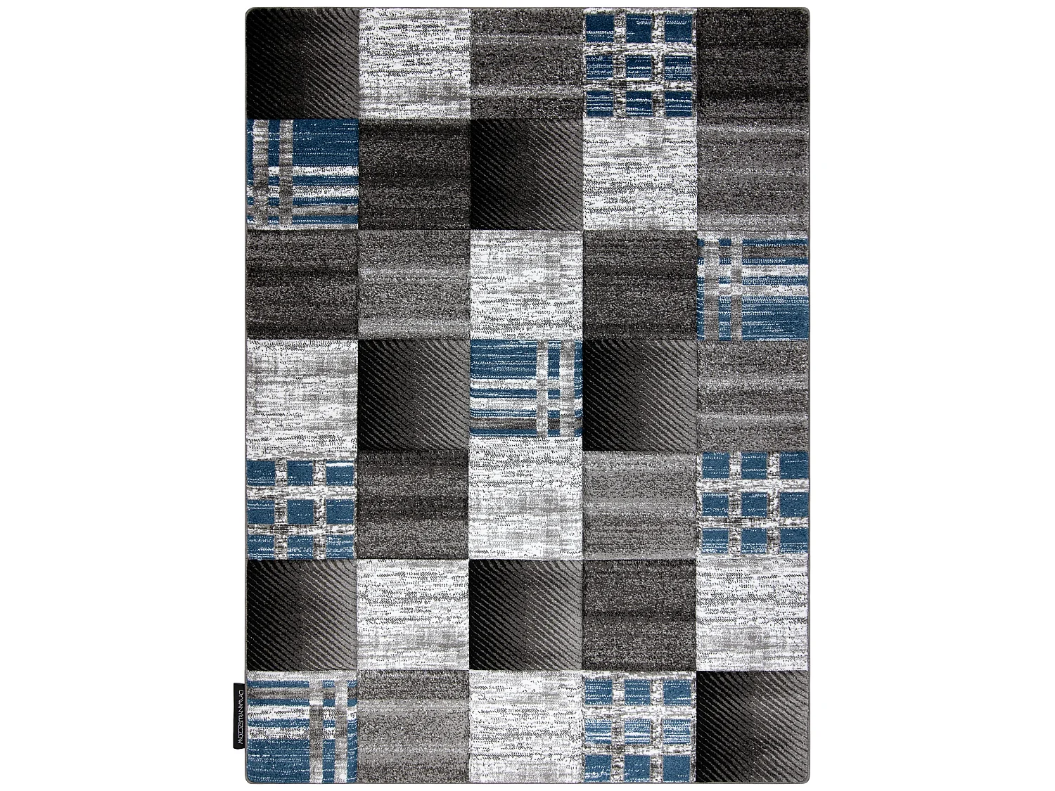 Tapijt ALTER Siena Vierhoeken , geruite blauw 180x270 cm