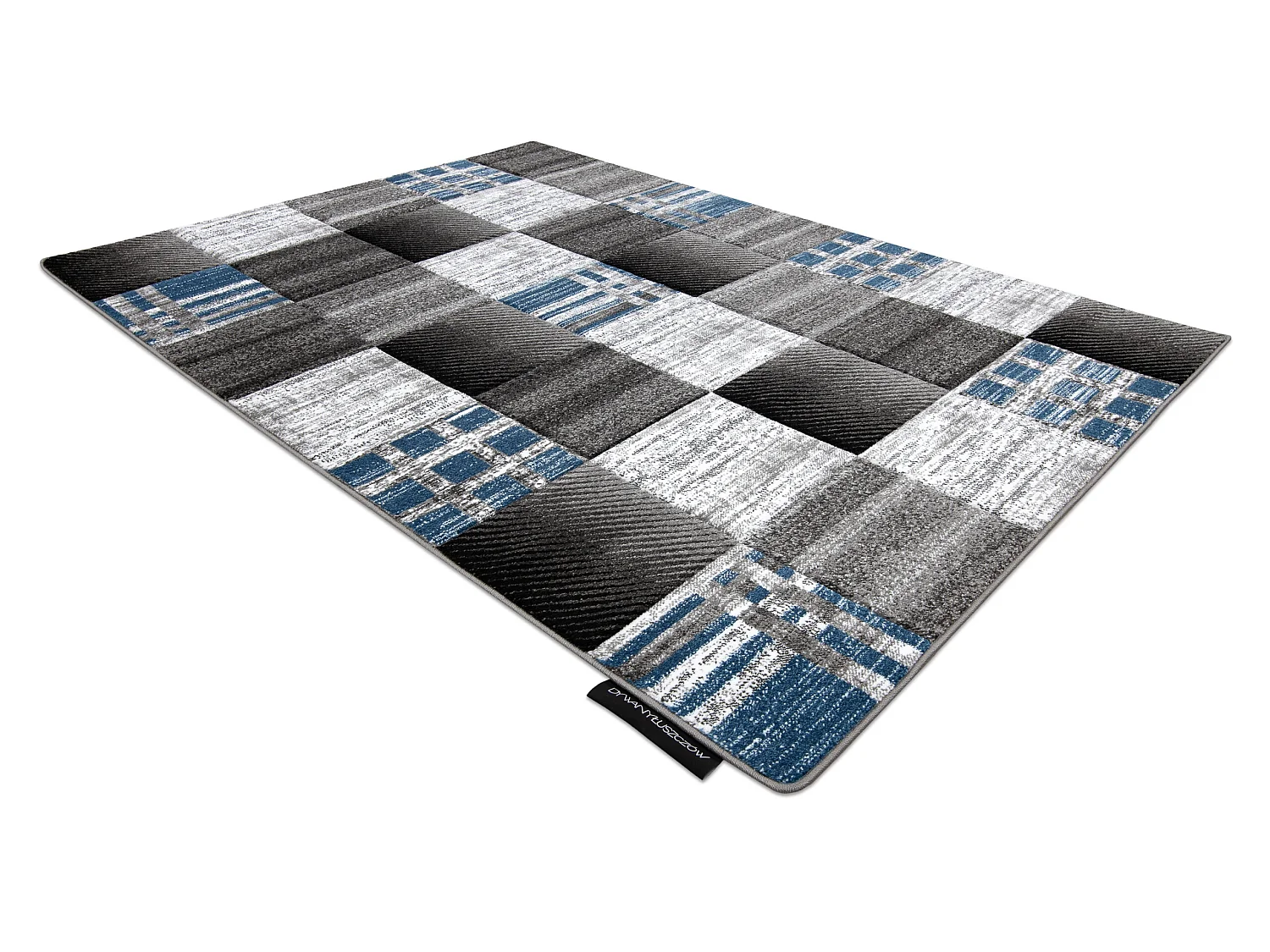 Tapijt ALTER Siena Vierhoeken , geruite blauw 180x270 cm