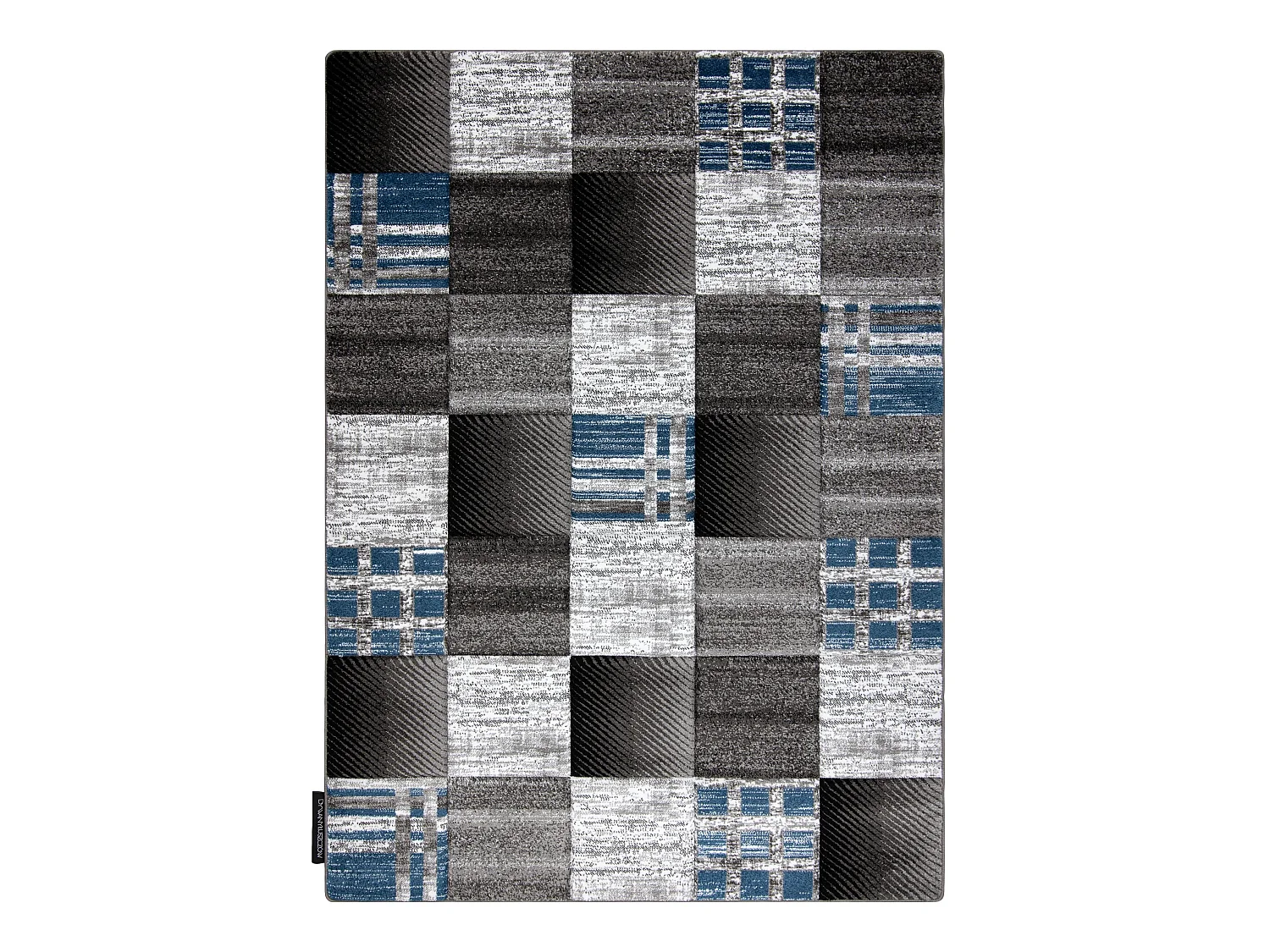 Tapijt ALTER Siena Vierhoeken , geruite blauw 180x270 cm