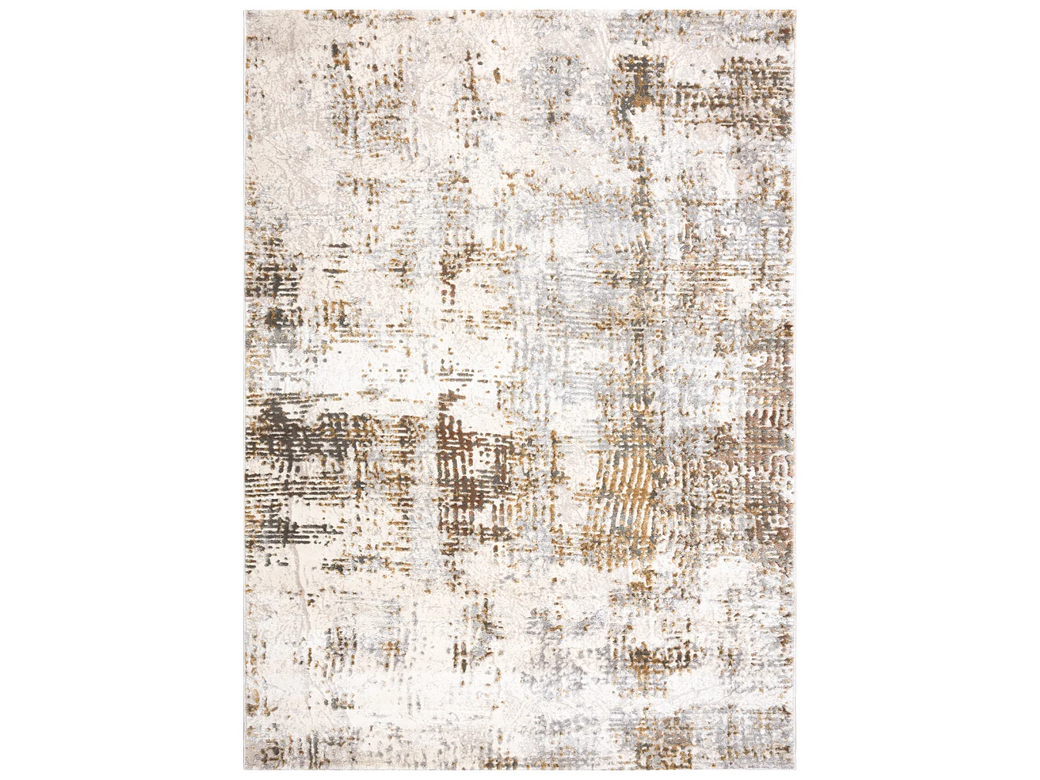 Tapis ACRYLIQUE ELITRA 6202 Abstraction vintage ivoire / jaune  200x300 cm