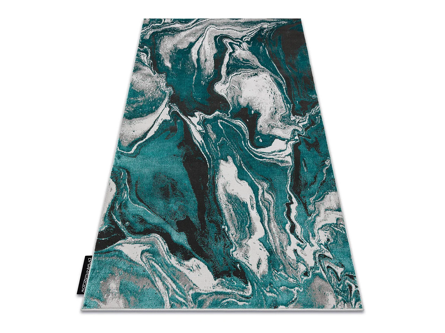 Modern DELUXE tapijt 622 Abstractie - structuurgroen / antraciet  240x330 cm