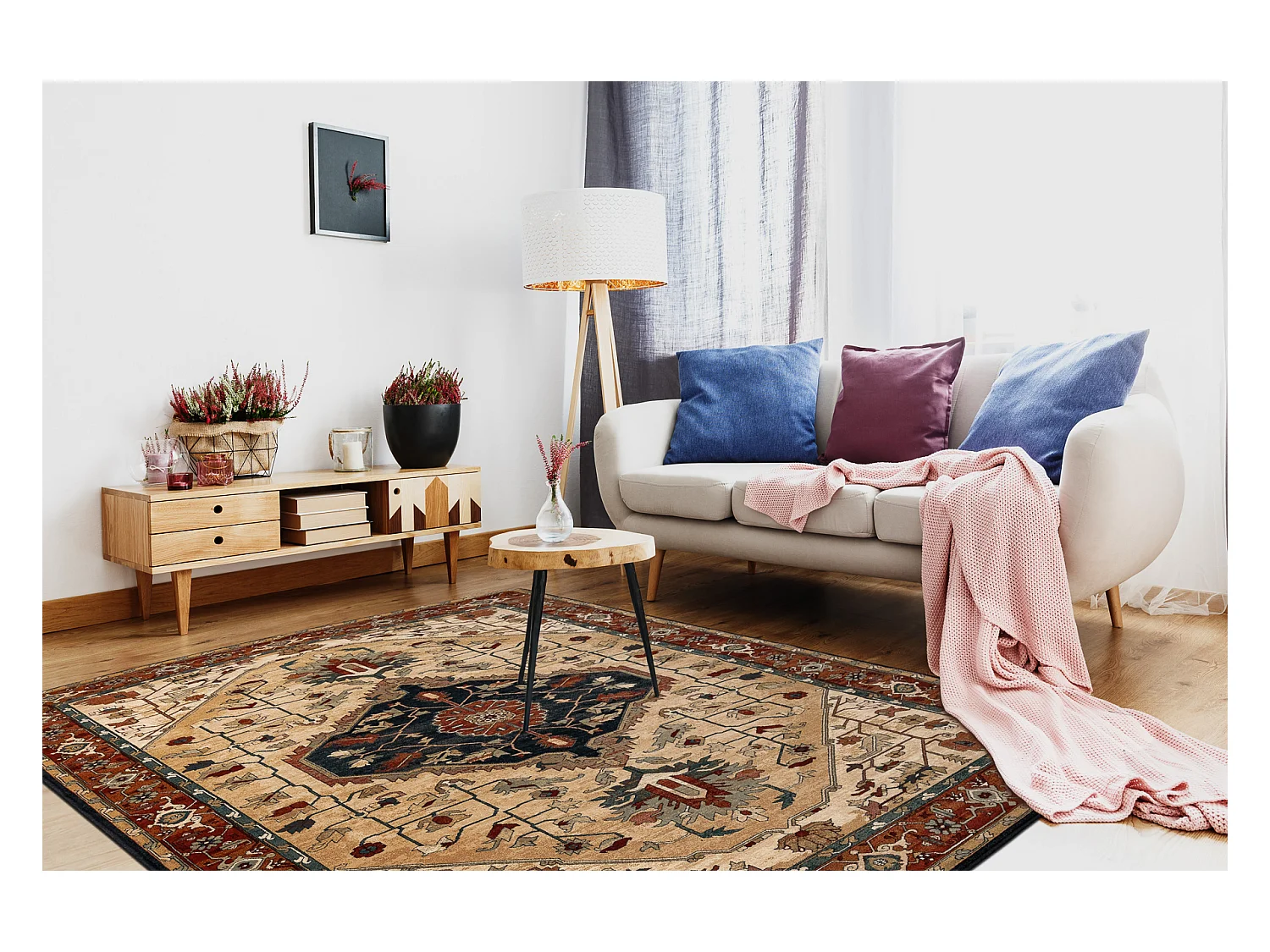 Tapis en laine POLONIA SERAPI rubis clair 300x400 cm