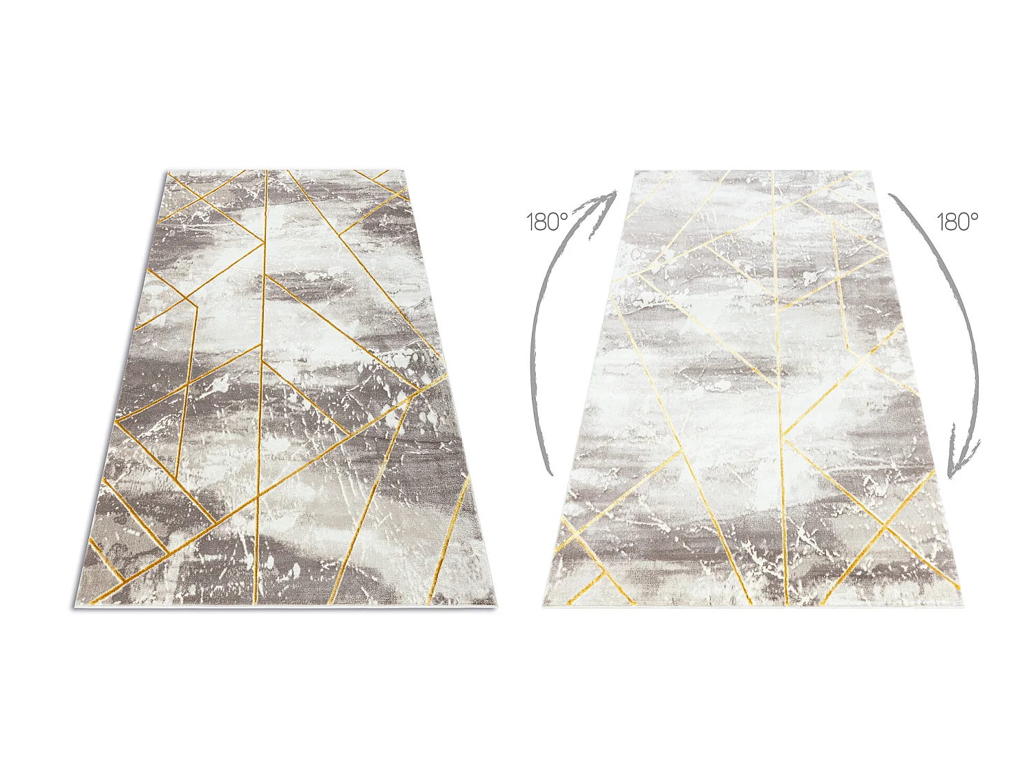 Tapijt CORE 1818 Geometrisch - structureel, twee lagen vlies, ivoor /  240x330 cm
