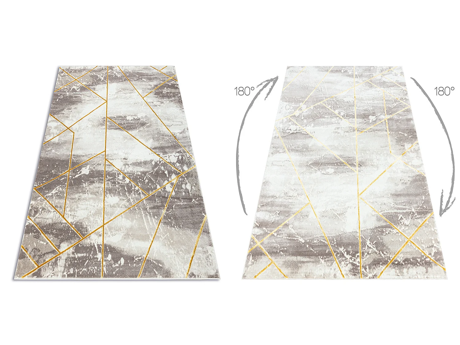 Tapijt CORE 1818 Geometrisch - structureel, twee lagen vlies, ivoor /  240x330 cm