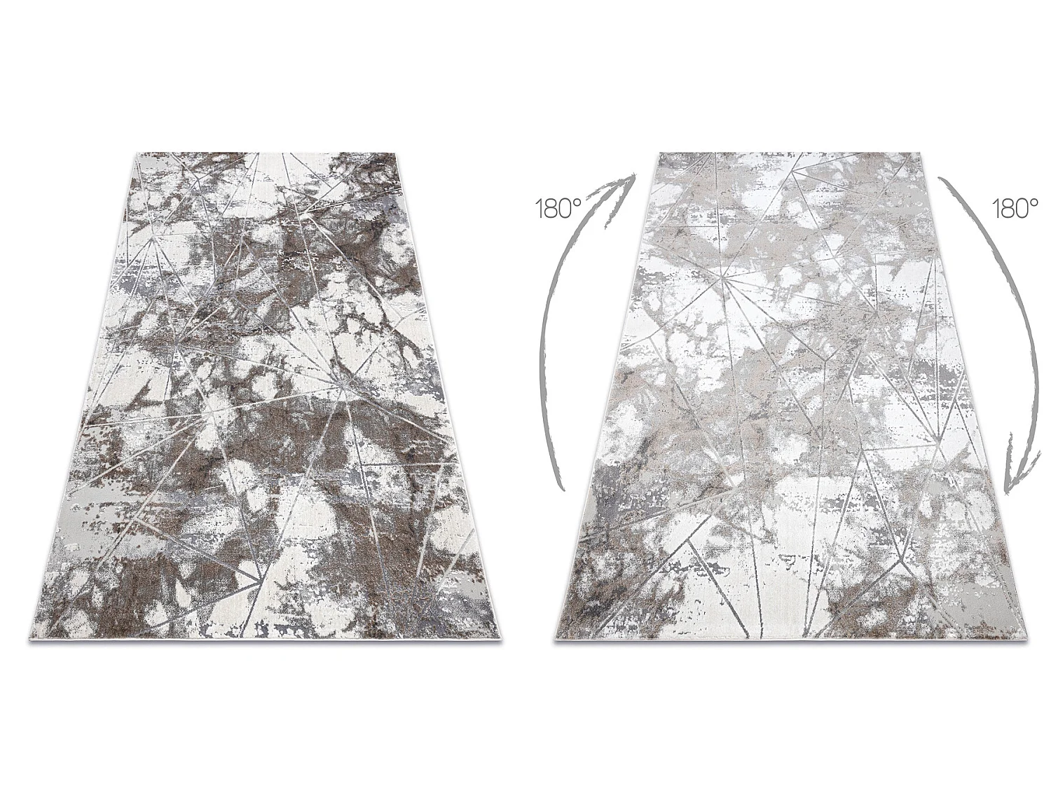 Tapijt NOBLE modern 1515 64 marmeren , geometrisch , Structureel, twee 240x330 cm