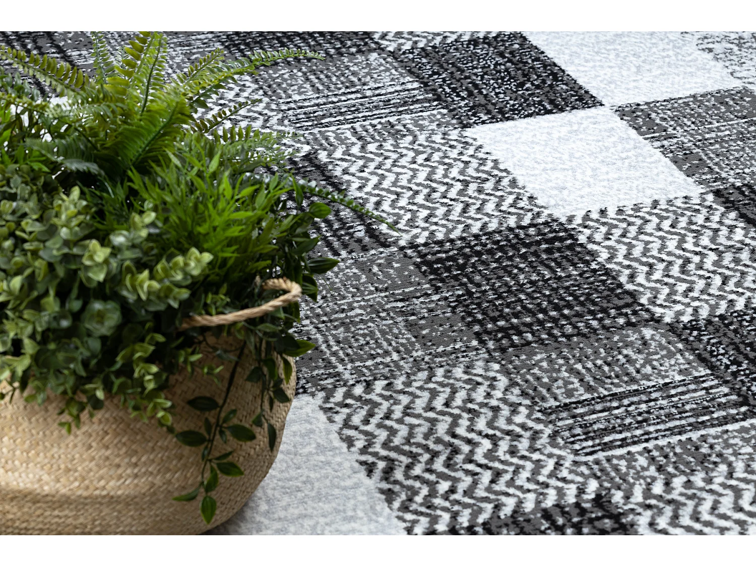 Tapijt BCF Morad RAFIA Rechthoeken, geometrisch - grijs  300x400 cm