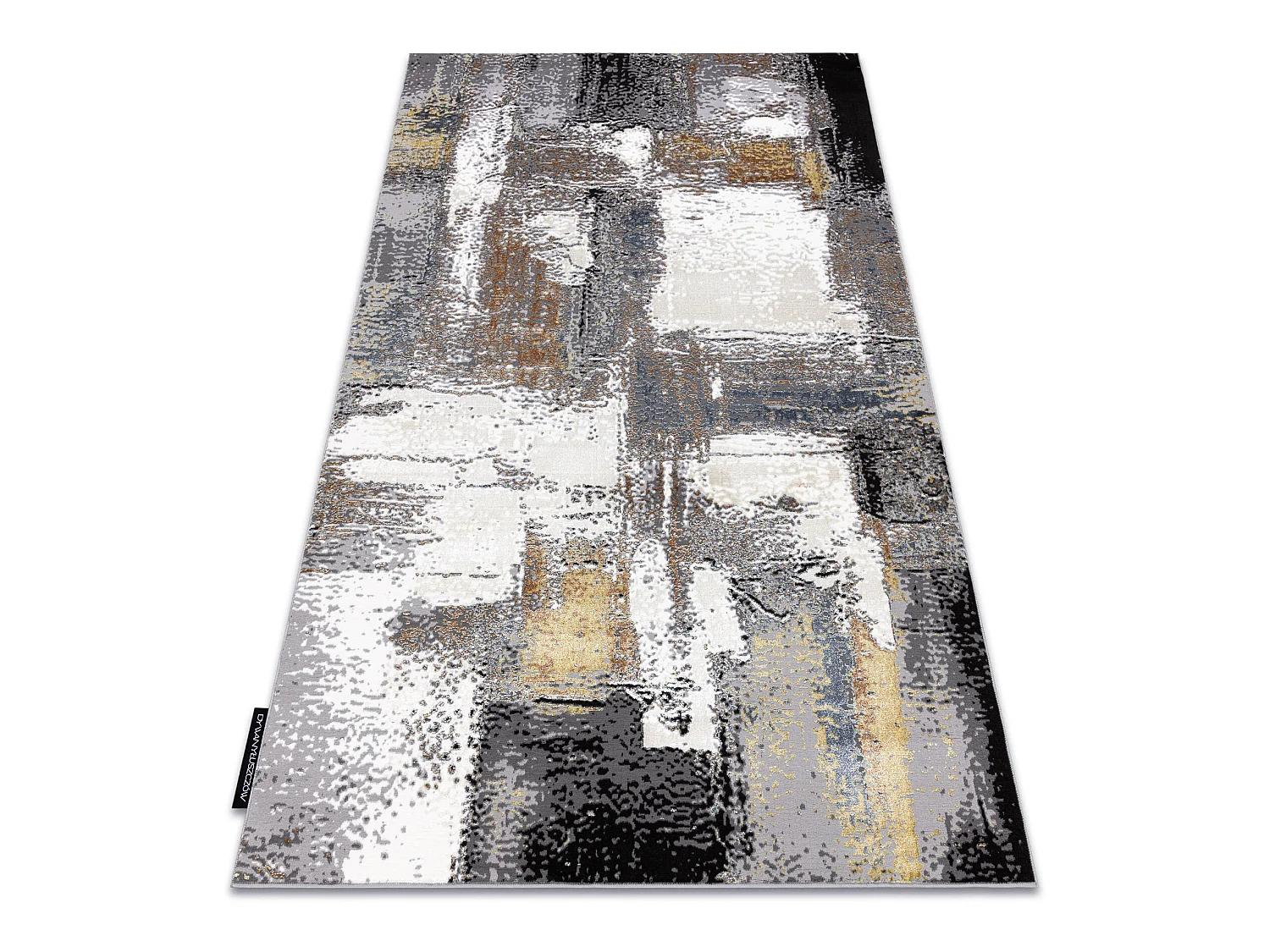 Tapis DE LUXE moderne 633 Abstraction - Structural crème / or 160x220 cm