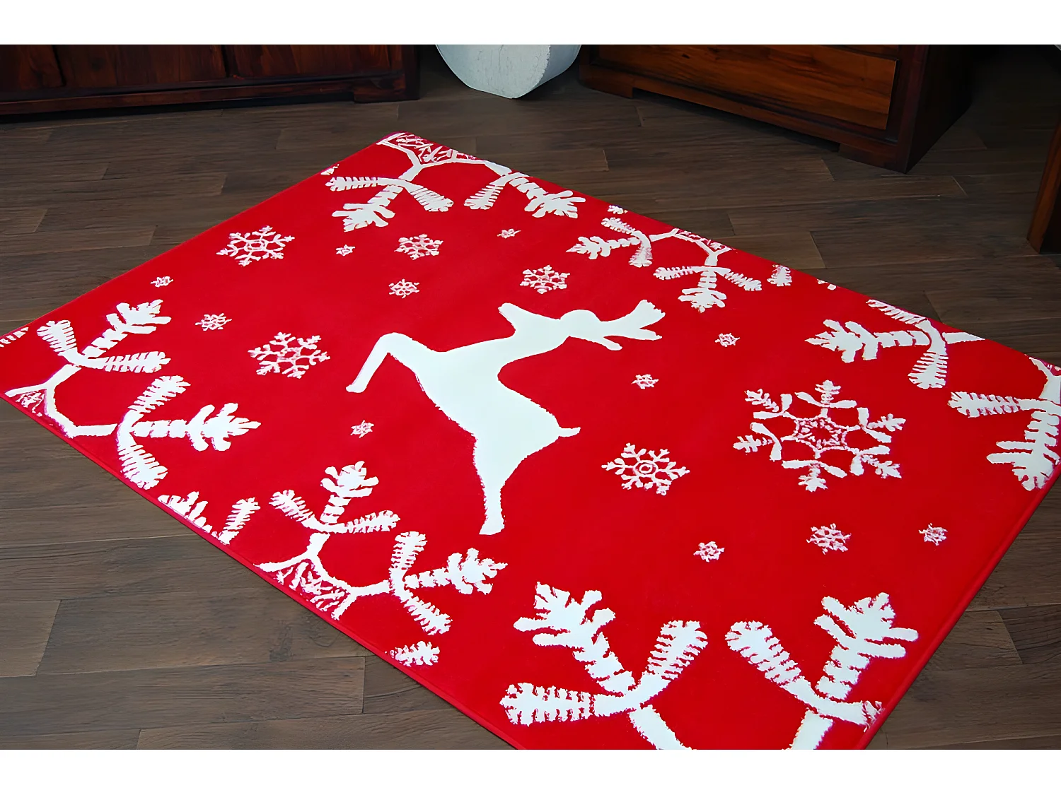 Alfombra XMAS - F794 rojo/crema 133x190 cm