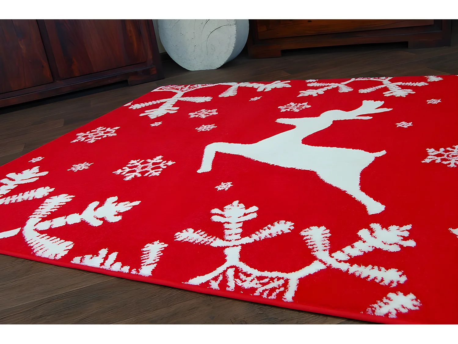 Alfombra XMAS - F794 rojo/crema 133x190 cm