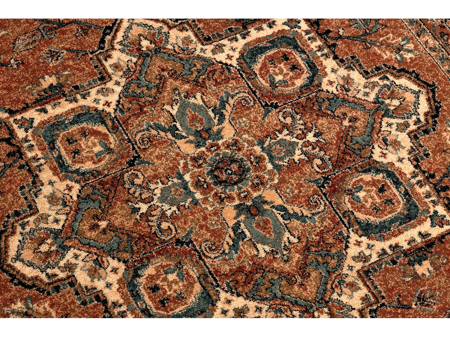 Tapis en laine KASHQAI 4354 501 Rosette, oriental terre cuite 67x130 cm