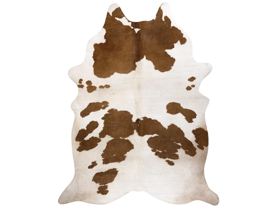 Couro de Vaca Artificial para Tapete, Vaca G5069-2 Branco castanho 155x195 cm