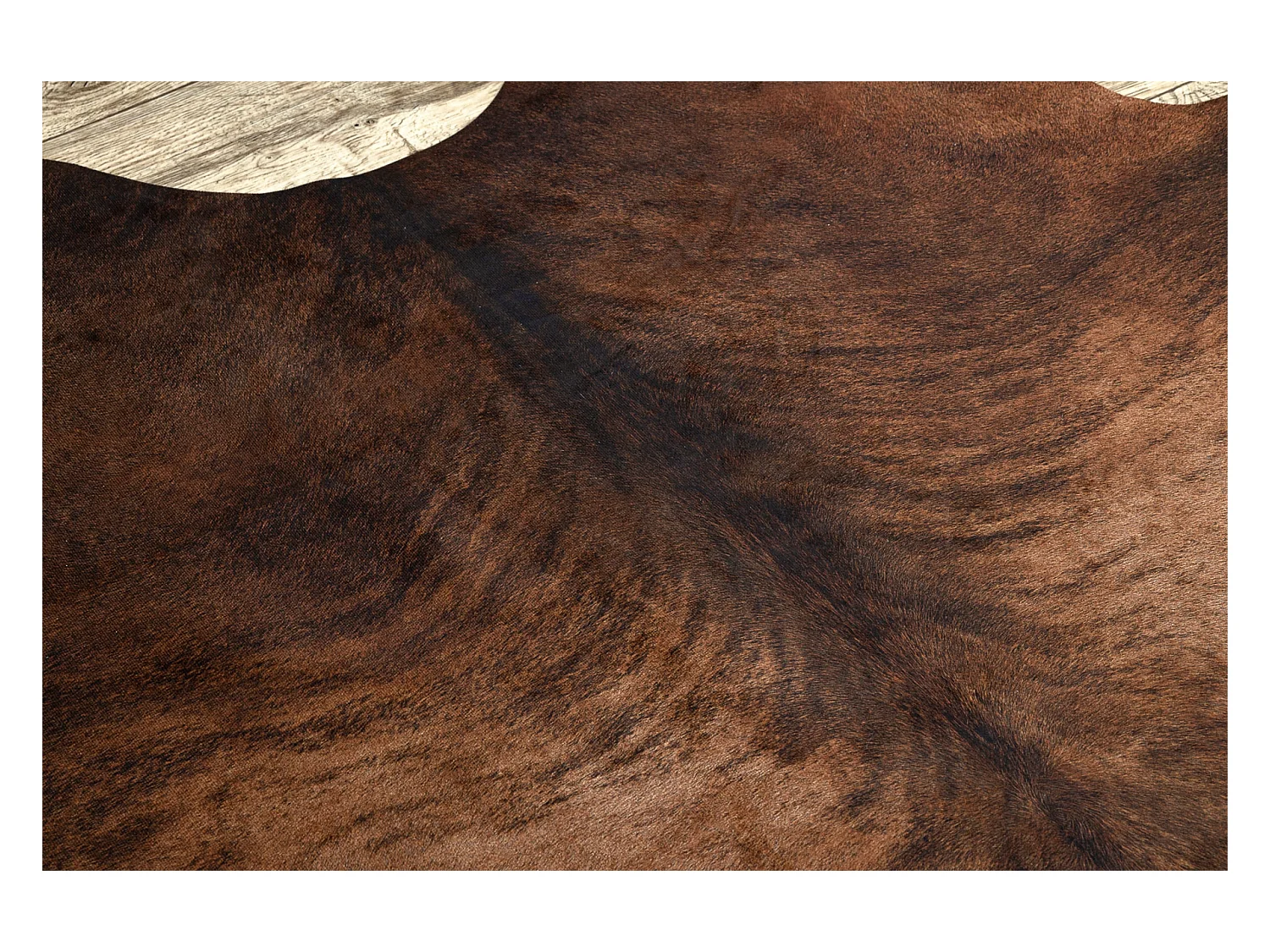 Tapijt Kunstleer Imitatie rundleer , G5067-3 Bruine leer  180x220 cm