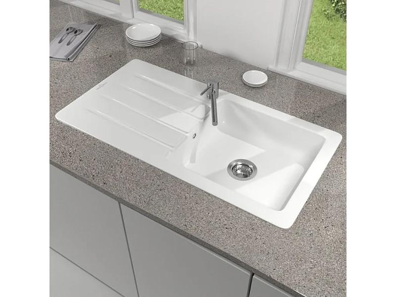 Evier 1 bac 100 x 51 cm VILLEROY ET BOCH Architectura 60 Blanc