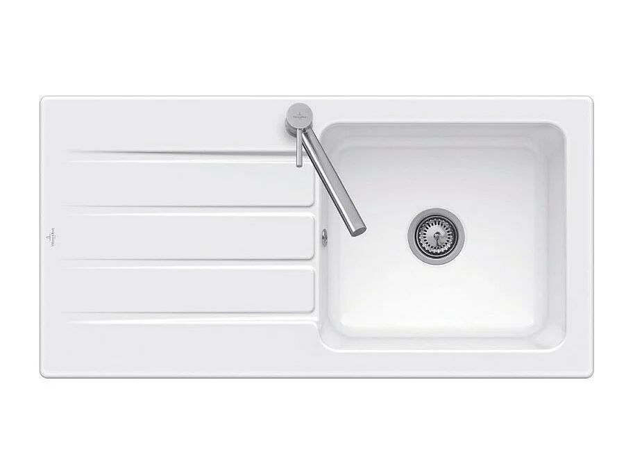 Evier 1 bac 100 x 51 cm VILLEROY ET BOCH Architectura 60 Blanc