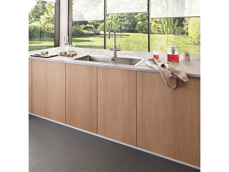 Evier à encastrer 1 bac GROHE K700 acier inoxydable Quickfix XXL